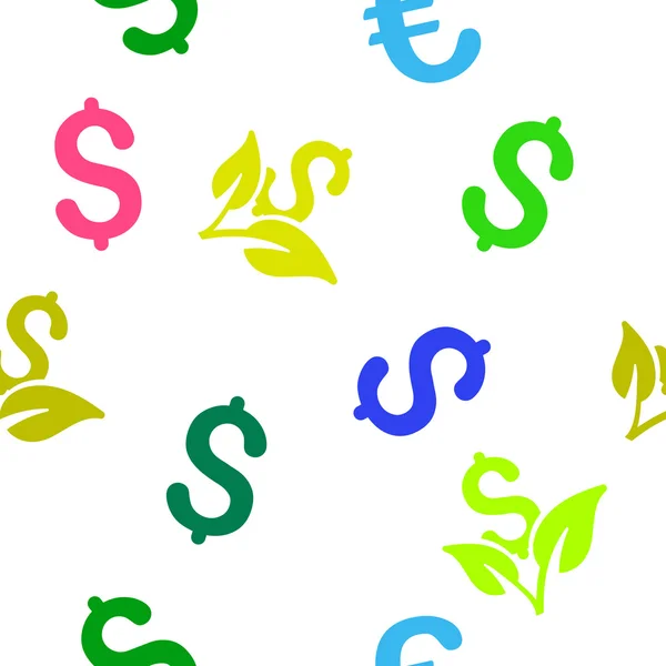 Eco Business Startup Plano Glyph padrão sem costura — Fotografia de Stock