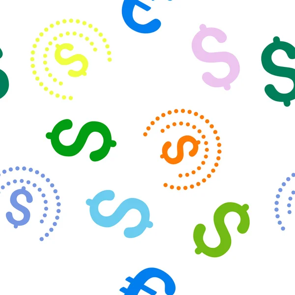 Pénzügyi szférában pajzs lapos karakterjel Seamless Pattern — Stock Fotó