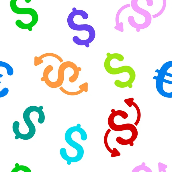 Money Transfer Flat Glyph Seamless Pattern — Stock Photo, Image