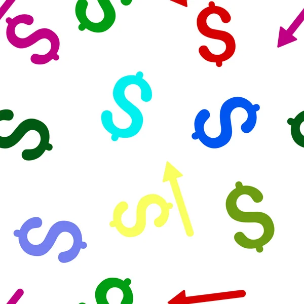 Moneyback Plano Glyph padrão sem costura — Fotografia de Stock