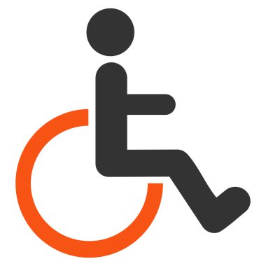 Engelli kişi düz glif Seamless modeli