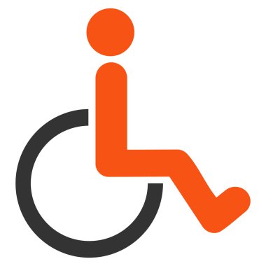 Engelli kişi düz glif Seamless modeli