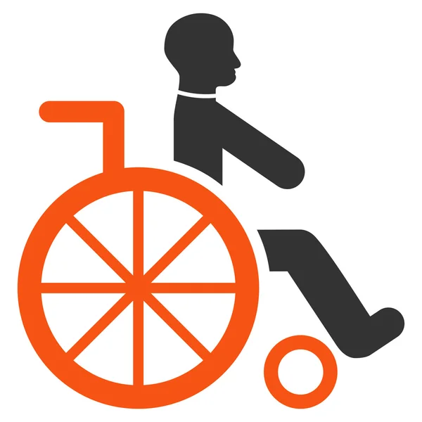 Безшовный рисунок инвалидного кресла с плоским глифом — стоковое фото