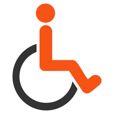 Engelli kişi düz vektör Seamless Modeli