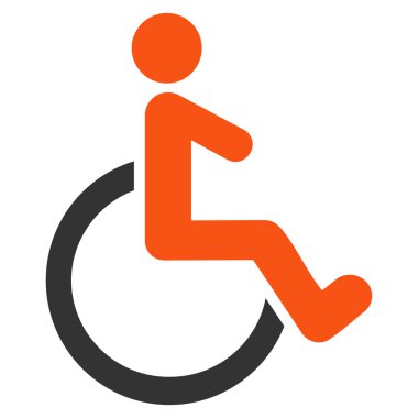 Tekerlekli sandalye düz vektör Seamless Modeli