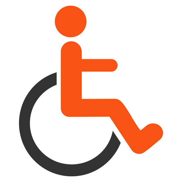 Disabled Person Flat Vector Seamless Pattern