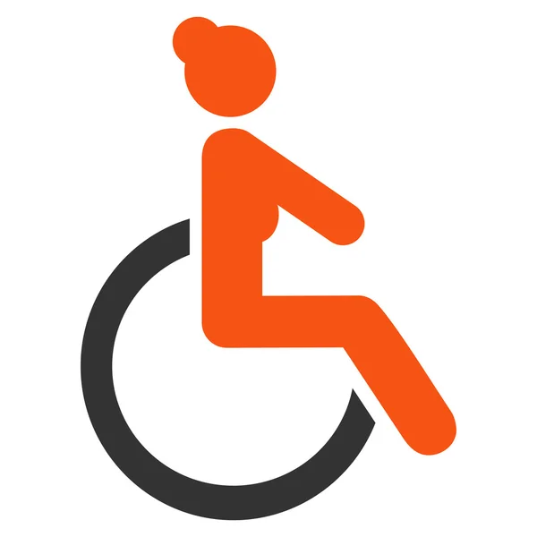 Kobieta niepełnosprawnych płaski wektor wzór — Wektor stockowy