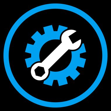 Düz yuvarlak vektör simgesi hizmet araçları