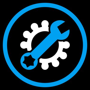 Düz yuvarlak vektör simgesi hizmet araçları