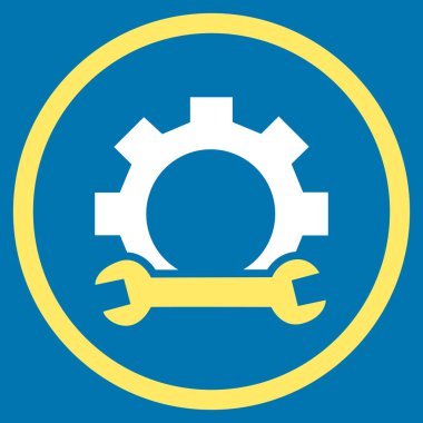 Geliştirici araçlar düz yuvarlak vektör simgesi