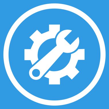 Yapılandırma araçlar düz yuvarlak vektör simgesi