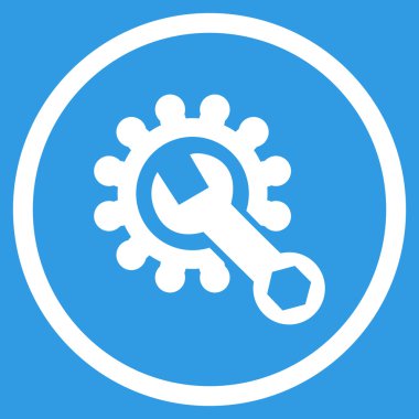 Geliştirici araçlar düz yuvarlak vektör simgesi