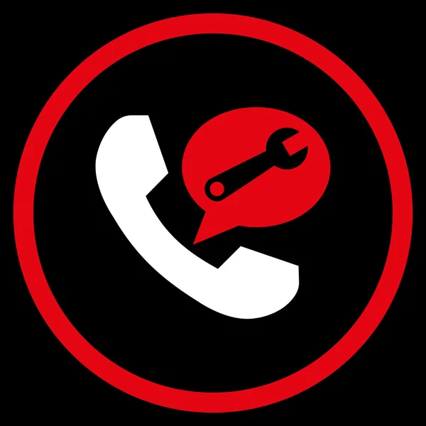 Telefone Serviço Mensagem Flat Rounded Vector Icon —  Vetores de Stock