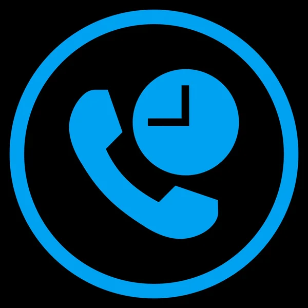 Phone Time Flat Rounded Vector Icon — Stock Vector