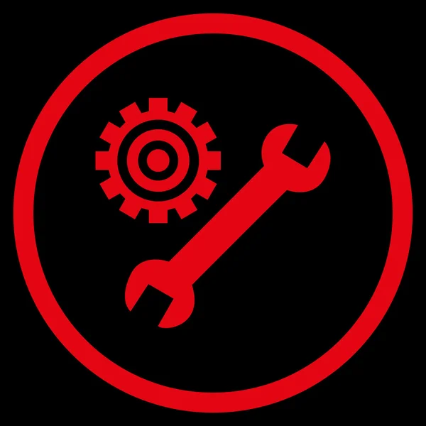 Outils de configuration Icône vectorielle arrondie plate — Image vectorielle