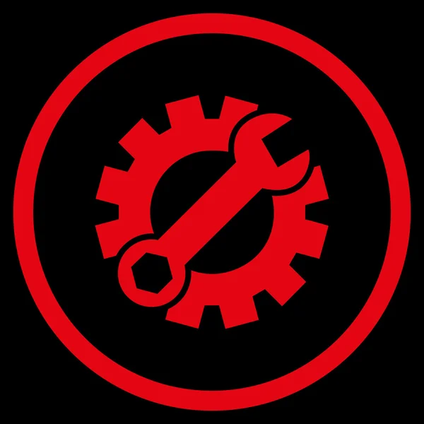 Reparatie Service Flat afgeronde Vector Icon — Stockvector