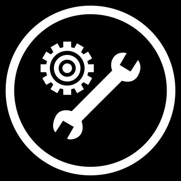 Mechanics Service Tools Flat Rounded Vector Icon — Stock Vector