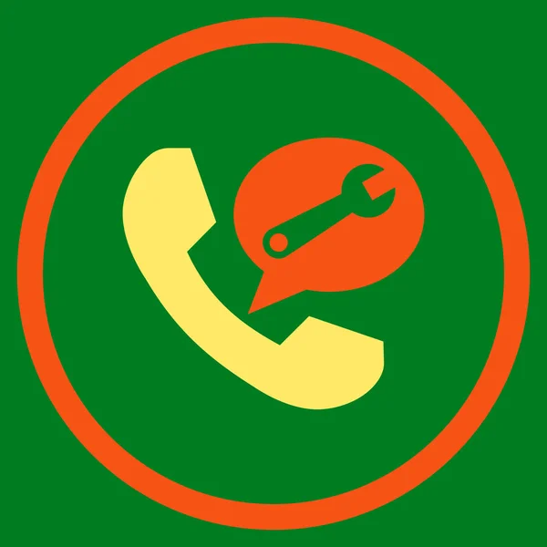 Phone Service Message Flat Rounded Vector Icon — Stock Vector