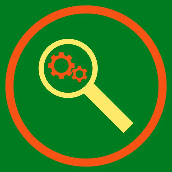 Search Tools plat afgeronde Vector Icon — Stockvector