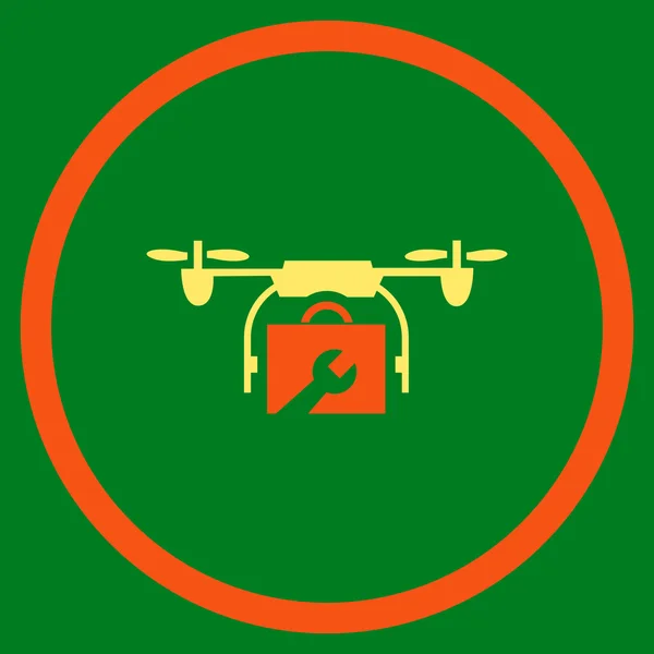Drone sima lekerekített vektor ikon — Stock Vector
