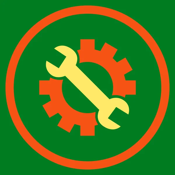 Szolgáltatás mechanika eszközök lapos kerek Vector Icon — Stock Vector