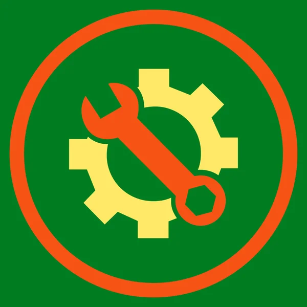 System konfiguracji płaskiej wektor zaokrąglona ikona — Wektor stockowy