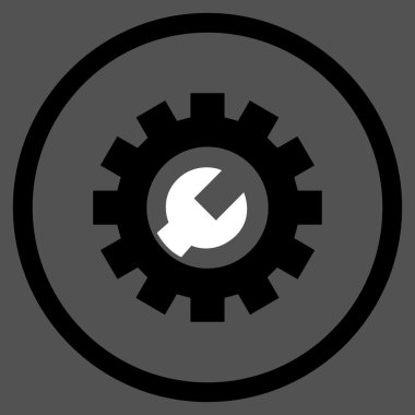 Geliştirici araçlar düz yuvarlak vektör simgesi