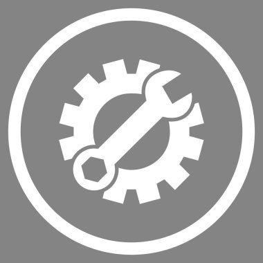 Geliştirici araçlar düz yuvarlak vektör simgesi