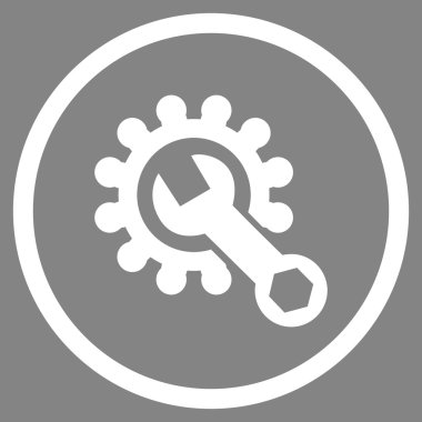 Geliştirici araçlar düz yuvarlak vektör simgesi