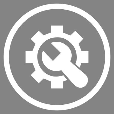 Yapılandırma araçlar düz yuvarlak vektör simgesi