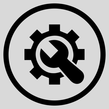 Düz yuvarlak vektör simgesi hizmet araçları