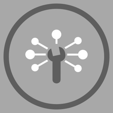 Servis ilişkileri yuvarlak vektör simge düz