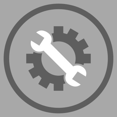 Düz yuvarlak vektör simgesi hizmet araçları