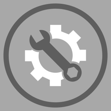 Onarım hizmeti düz yuvarlak vektör simgesi