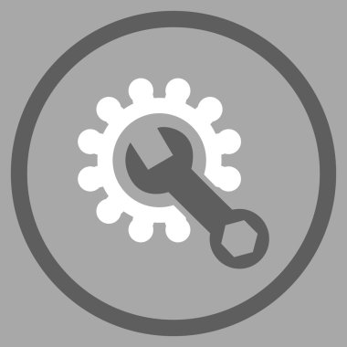 Geliştirici araçlar düz yuvarlak vektör simgesi