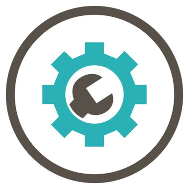 Yapılandırma araçlar düz yuvarlak vektör simgesi