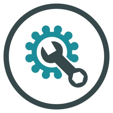 Düz yuvarlak vektör simgesi hizmet araçları