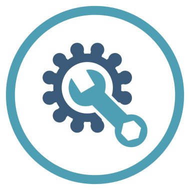 Yapılandırma araçlar düz yuvarlak vektör simgesi