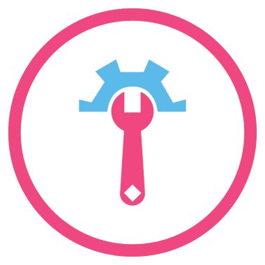 Yapılandırma araçlar düz yuvarlak vektör simgesi