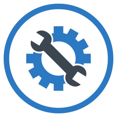 Geliştirici araçlar düz yuvarlak vektör simgesi