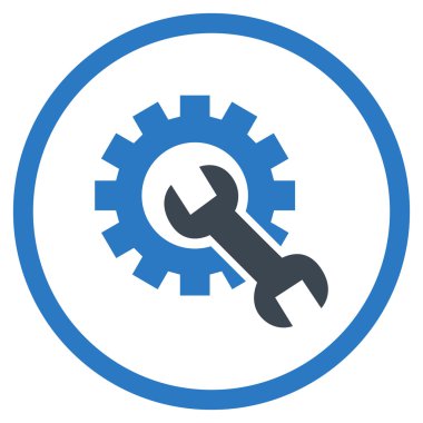 Düz yuvarlak vektör simgesi hizmet araçları