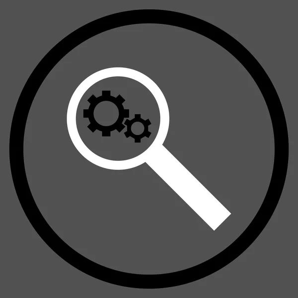 Vyhledávací nástroje ploché zaoblené vektorové ikony — Stockový vektor
