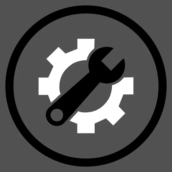 Reparatie Service Flat afgeronde Vector Icon — Stockvector
