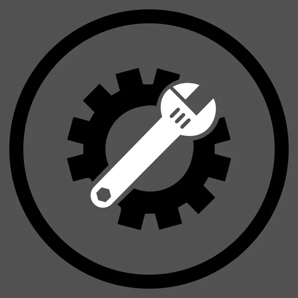 Tech Maintenance Flat Rounded Vector Icon — Stock Vector