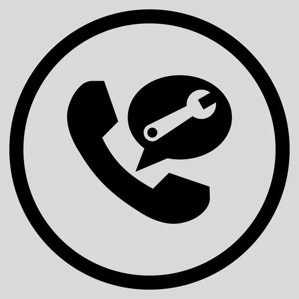 Telefon-Service-Nachricht flache gerundete Vektor-Symbol — Stockvektor