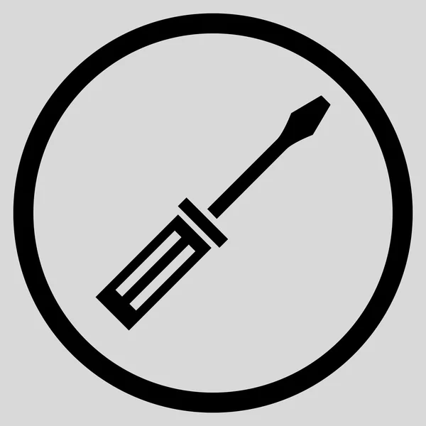 Screwdriver Flat Rounded Vector Icon — Stock Vector