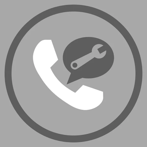 Telefone Serviço Mensagem Flat Rounded Vector Icon — Vetor de Stock