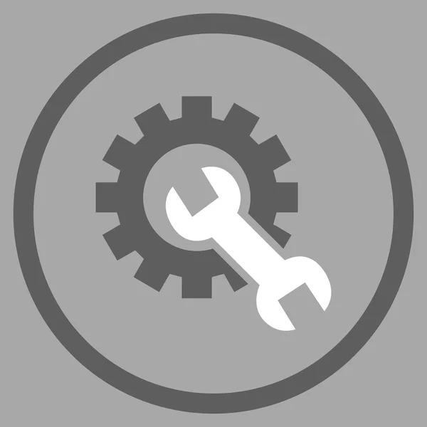 Outils de configuration Icône vectorielle arrondie plate — Image vectorielle