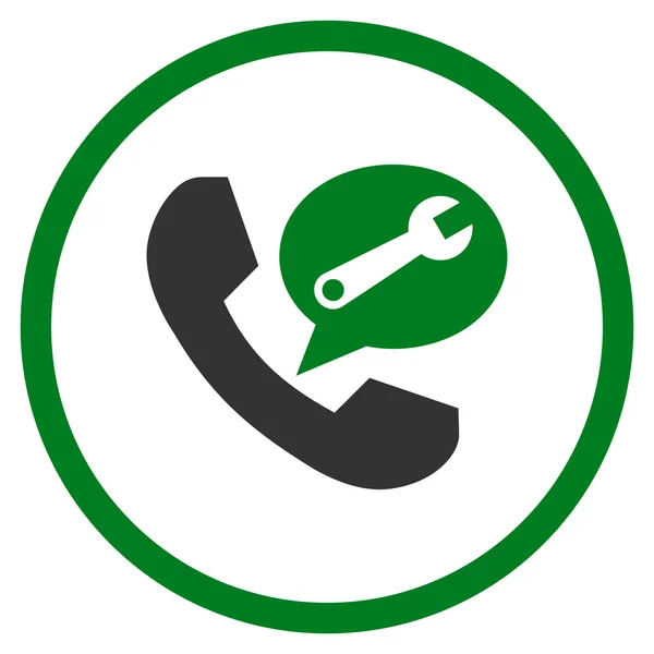 Phone Service Message Flat Rounded Vector Icon — Stock Vector