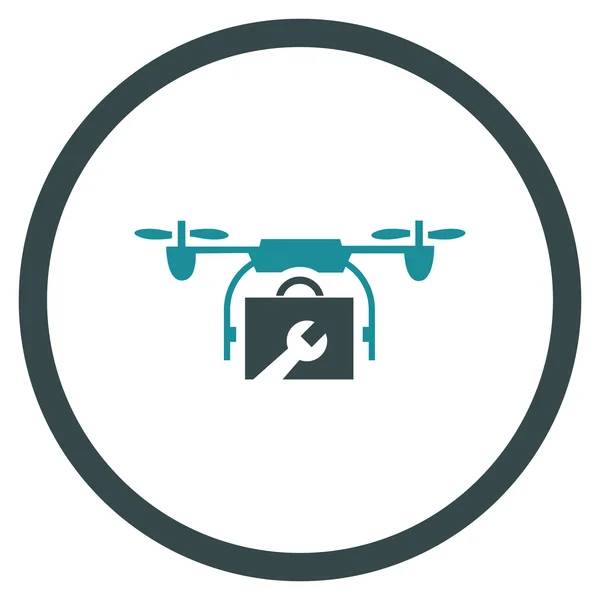 Drone sima lekerekített vektor ikon — Stock Vector